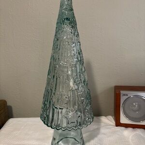 San Miguel 100% Recycled Glass Christmas Tree  16.75"